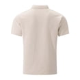 thumbnail image 4 of Polo Shirts for Men Short Sleeve Quarter Button Up Polo Tees Basic Khaki Mens Beach Outfit, 4 of 5