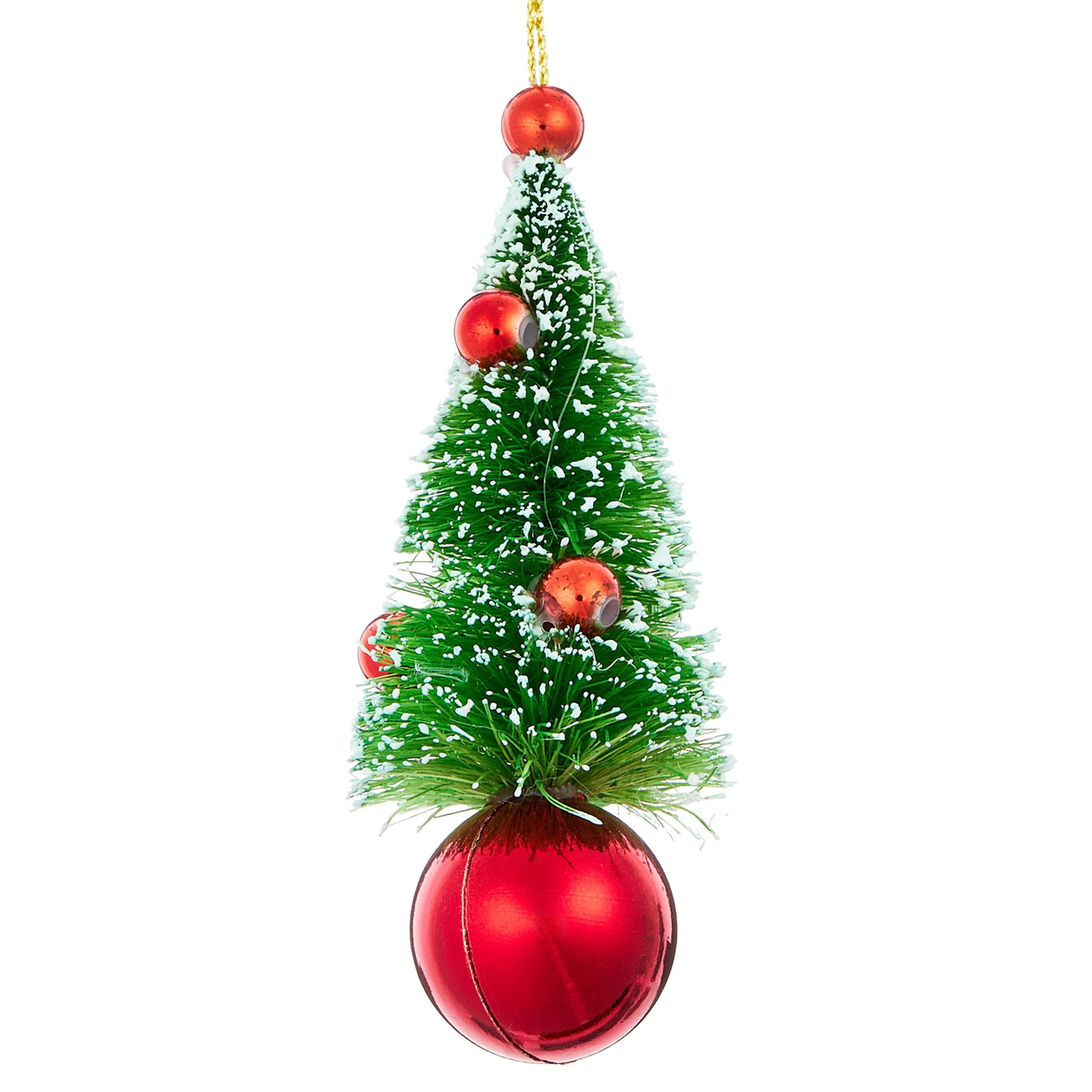4-Count Red and Green Christmas Tree Mini Ornaments, 3.5", by Holiday Time