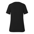 thumbnail image 4 of Women's Fashion Deep V Neck Short Sleeve Tops - Solid Color, Polyester Blend, Slim Fit, Perfect for Daily and Party Wear, 4 of 5
