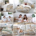 thumbnail image 6 of Yellow Grey Ombre Bedding 3 Piece Duvet Cover Set California King, Modern Marble Ink Painting Art Soft Microfiber Comforter Cover with Zipper Closure & Pillowcases, FadeResistant Quilt Cover, 6 of 9