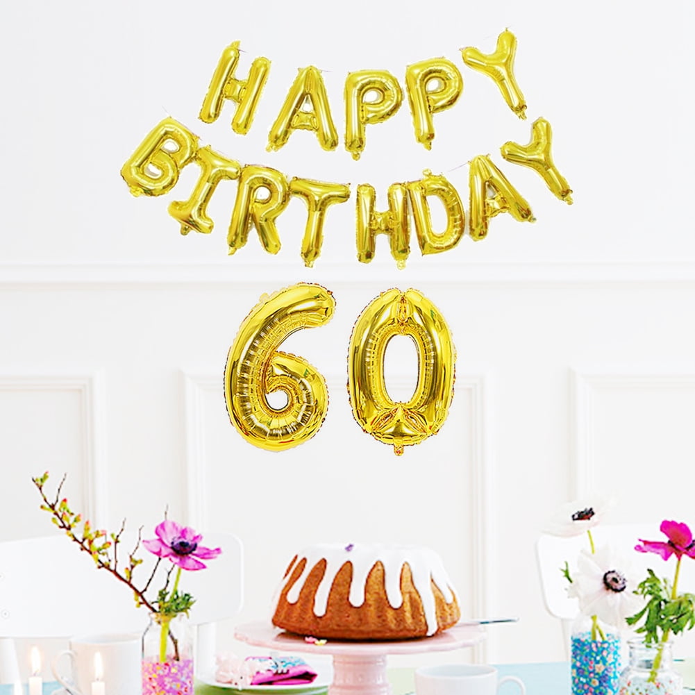TWSOUL Happy Birthday Banner,Letters 53 inch Alphabet Aluminum Foil Balloon  Banner With Ribbon Perfect Decorations for Birthday Party - Walmart.com