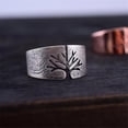 thumbnail image 2 of PAMTIER Men's Stainless Steel Anniversary Ring Retro Tree of Life Signet Band Open Design Ancient Silver Size 8, 2 of 5