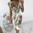 thumbnail image 1 of WILLBEST Vestidos Mujer Vestido Maxi Estampado Multicolor con Escote En V y Abertura Mediana​​, 1 of 3
