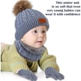 thumbnail image 7 of Toddler Kids Winter Hats Gloves Scarf Set Beanie Mittens Neck Warmer for 1-5 Year Old Baby Girls Boys Gifts, 7 of 7
