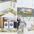 thumbnail image 6 of 2 Piece Gray Wood Sunflower Flowers Rug Kitchen Rug Set, Decor Kitchen Rugs, Absorbent Non-Slip Washable Floor Mats, Home Indoor Runner Rugs 17"x47"+17"x30", 6 of 7