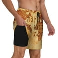 thumbnail image 2 of Kdxio Not All Those Who Wander Are Lost Print Men'S Swim Trunks With Compression Liner 7 Inch Inseam Quick Dry Swim Shorts, 2 of 7