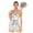 Silver, variant on Yartina Women Sequin Tassel Latin Dance Bodysuit With Hat Fringe Tango Samba Dance Dress Ballroom Red L