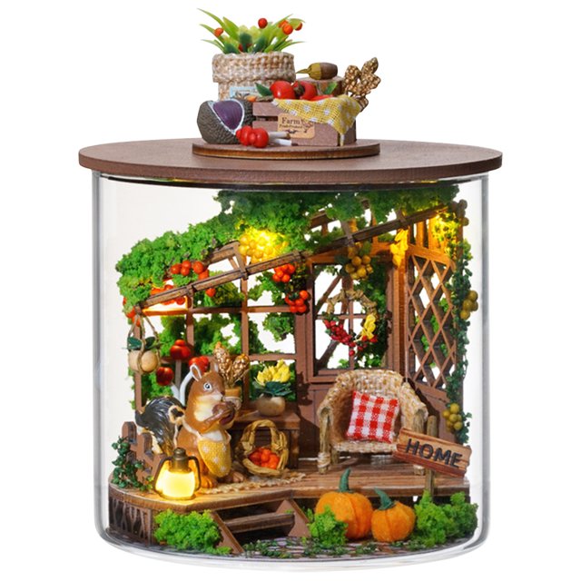 Dream Dollhouse Crafts Kit Hugtrwg Ensamblaje 3D Regalos Creativos Pascua