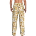 thumbnail image 3 of Uemuo Honey Honeycomb Pattern Men's Wide Leg Palazzo Lounge Pants with Pockets Light Weight Loose Comfy Casual Pajama Pants-XX-Large, 3 of 9