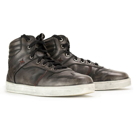 Milwaukee Leather MBM9152 Men's Black Leather High-Top Biker Riding Waterproof Shoes Reinforced w/ Ankle Support 12