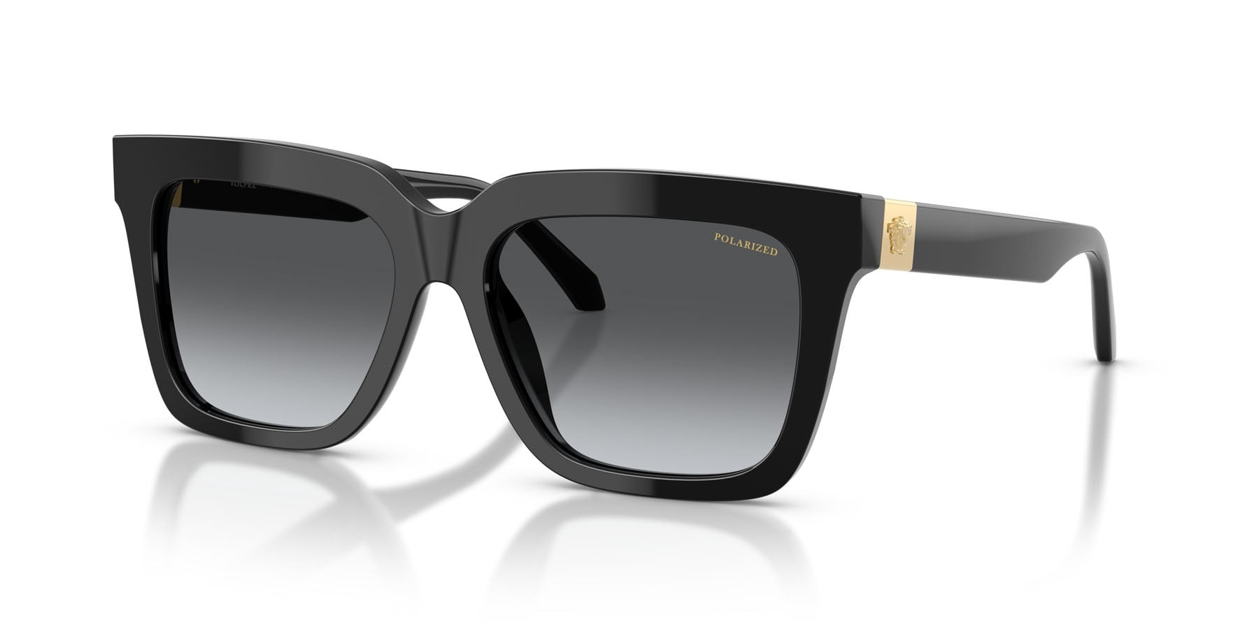 NWT Versace VE2261 Havana Rectangle 56mm Sunglasses Versace VE2261 100287 56MM Black/Dark Grey Square Sunglasses  main image 2