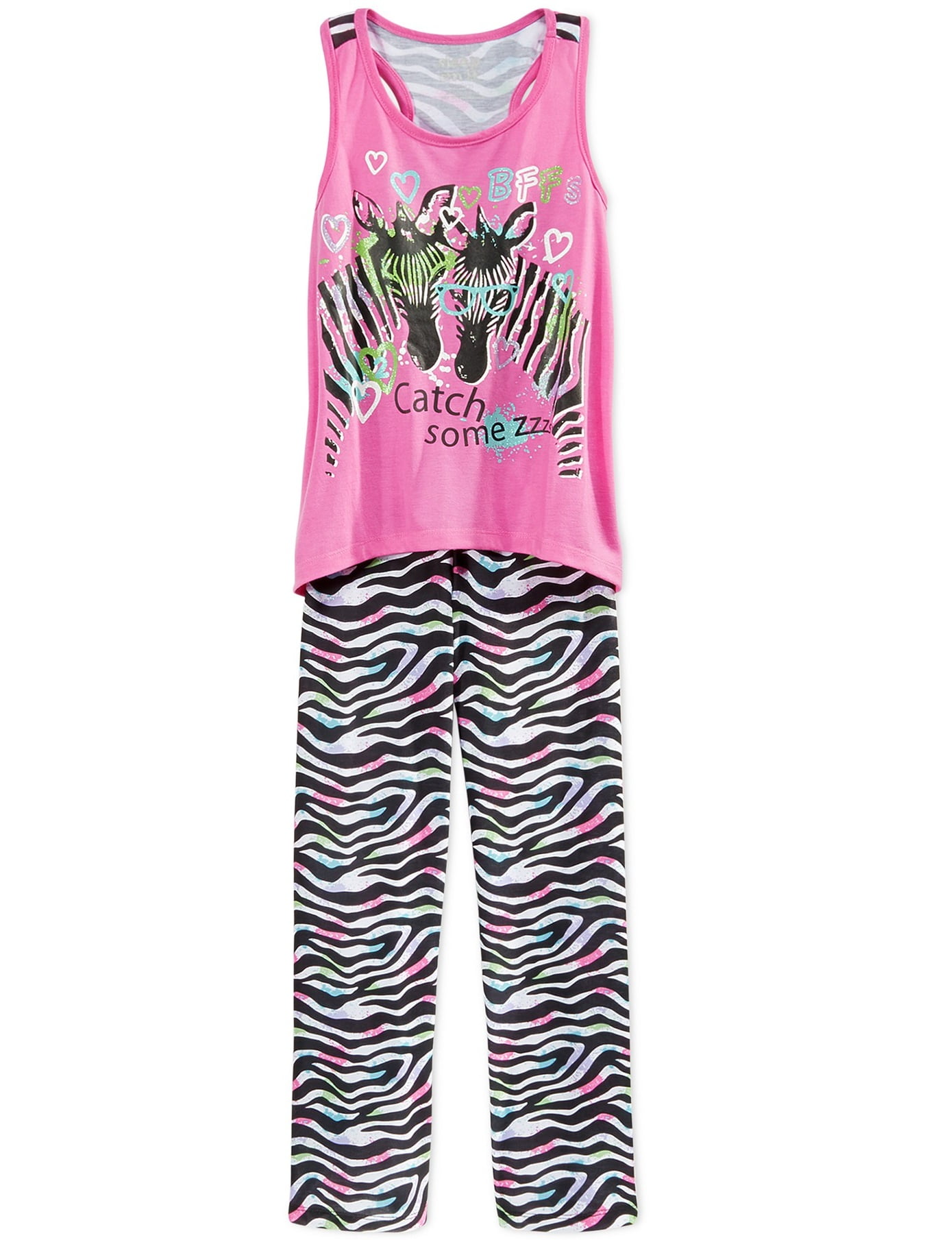 Sleep On It Girls Space Llamacorn Hooded 1-Piece Pajamas
