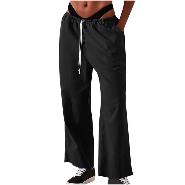 FNFYFH Clearance Plus Size Breathable Ladies Linen Cotton