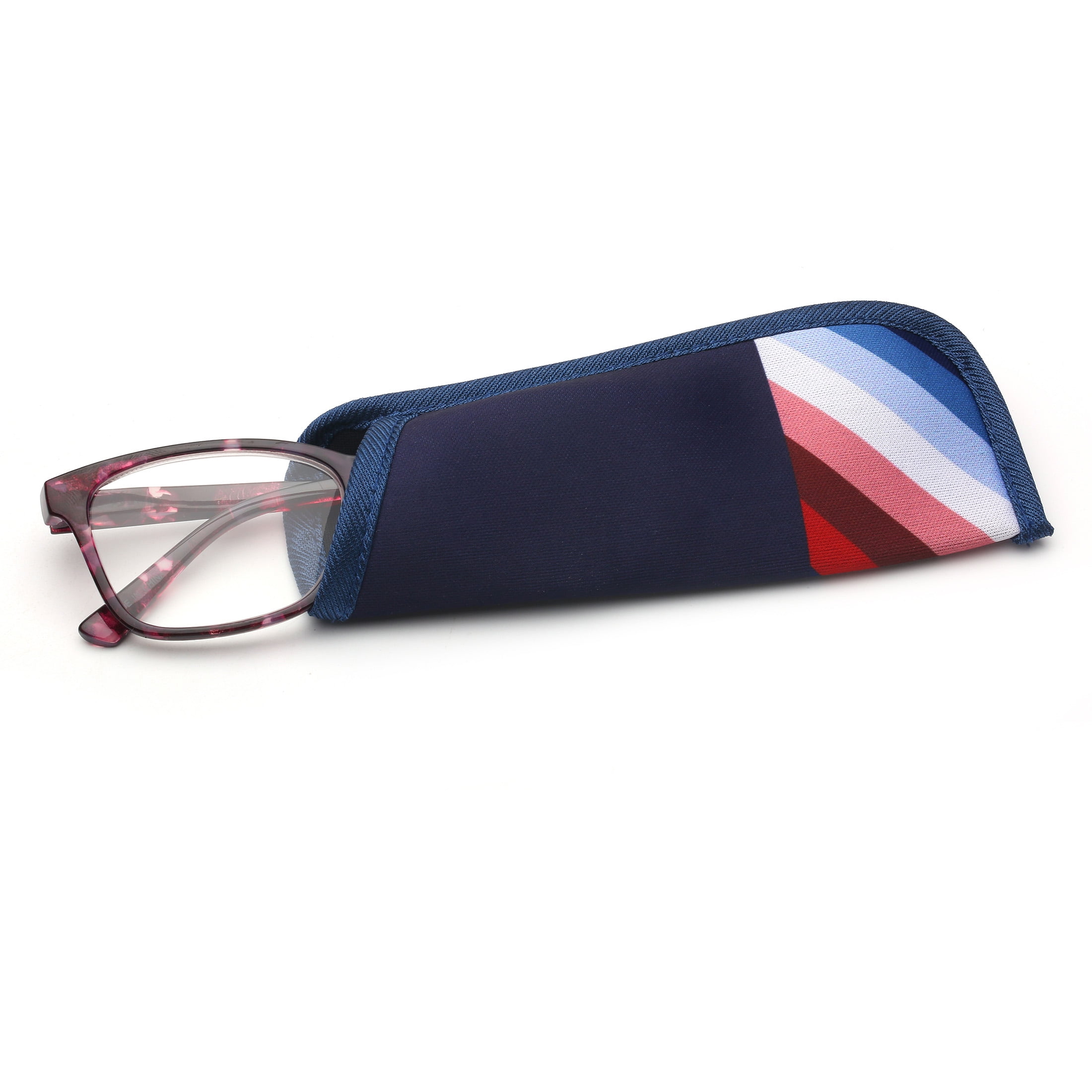 (2 pack) EV1 Maisie Purple Pink Tortoise +1.75 Reading Glasses with Case