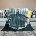 thumbnail image 2 of Autua  Warship Throw Blanket Kids Boys Aircraft Carrier Plush Bed Blanket, Blue Ocean Sea Wave Sherpa Blanket for Children Teens Technology Theme Fleece Throw Baby Size Decorative Room 50x60in, 2 of 6