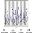 thumbnail image 5 of Lavender Shower Curtain Purple Floral Butterfly Shower Curtain for Bathroom Waterproof Polyester Fabric Bathroom Curtain 72 x 72 Inch with 12 Plastic Hooks, 5 of 5