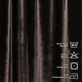 thumbnail image 4 of 3S Brother's Mocha Extra Long Shiny Velvet Curtains Luxury Colors Light Blocking Hang Back Tab & Rod Pocket 1 Panel Curtain 5-30 Ft Home Décor Custom Made Drapes -Made in Turkey(52"W X 252"L), 4 of 6
