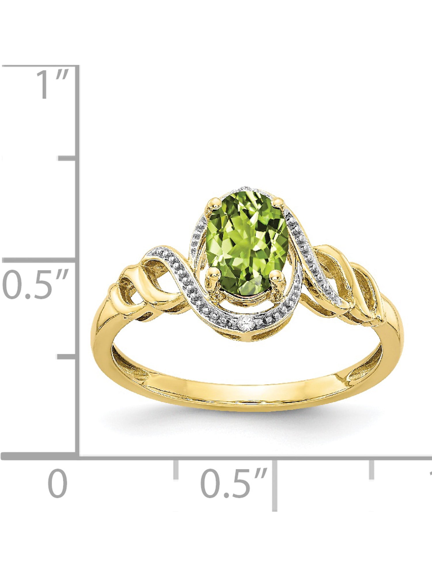 peridot engagement ring white gold