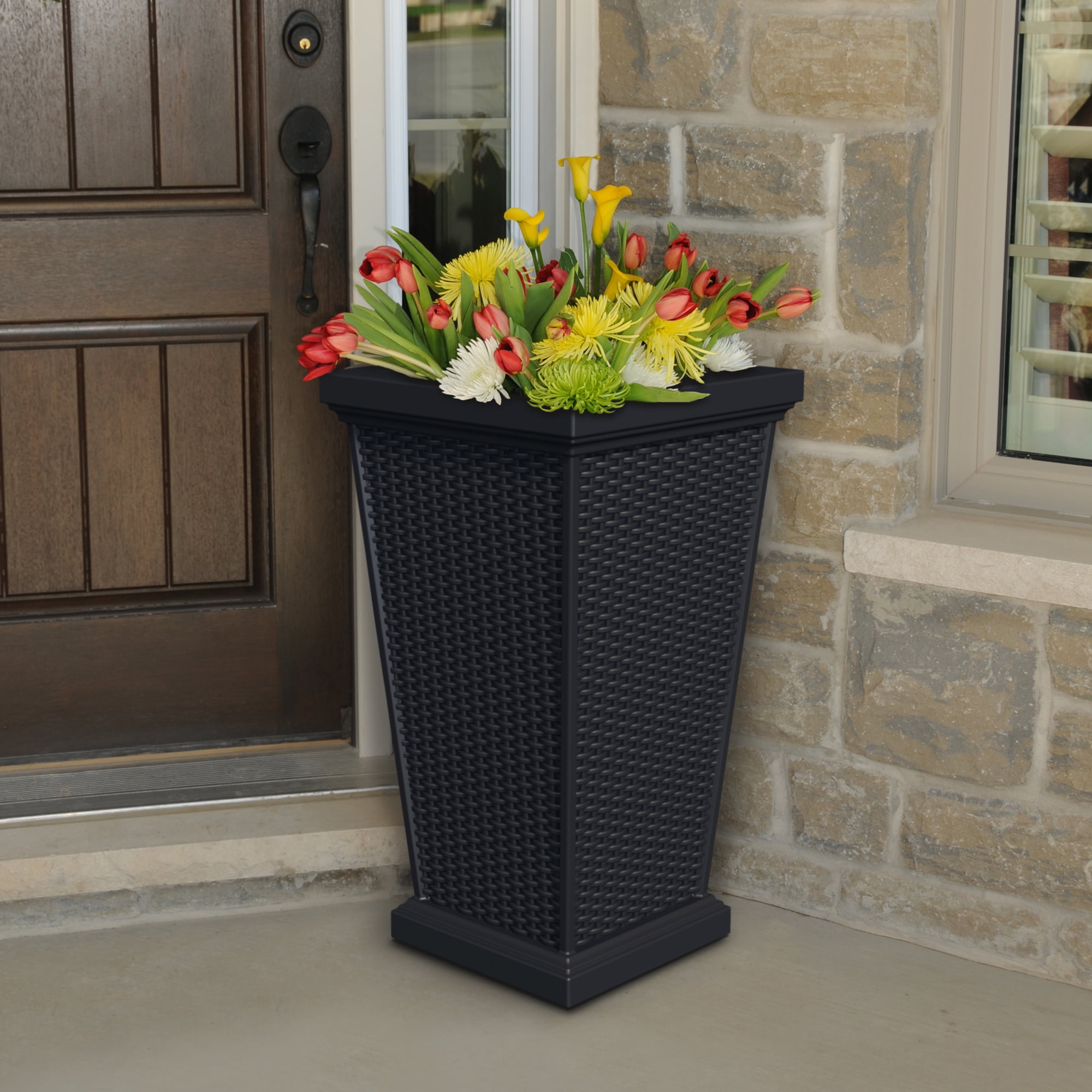 Wellington Tall Planter Black by Mayne Inc.