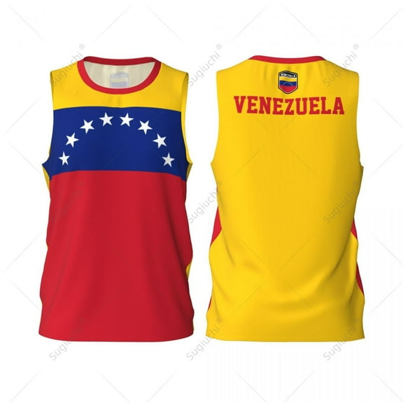 Venezuela Flag Men Basketball Sports Jersey Running Fitness Multifunction Sleeveless tshirt Exclusive Custom Name Nunber