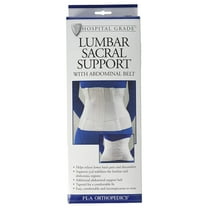 FLA Orthopedics Standard White Back Support Adult Size 12 Adult User 31-2083LSTD