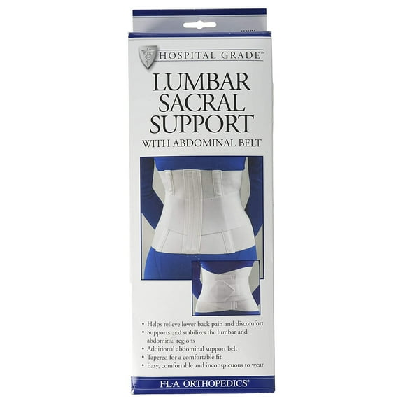 FLA Orthopedics Standard White Back Support Adult Size 12  Adult User 31-2083LSTD