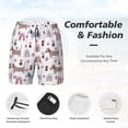 thumbnail image 3 of Balery Cute Dog Mens Swim Trunks Swim Shorts for Men Quick Dry Inseam Beach Shorts with Compression Liner Pocket-XX-Large, 3 of 9