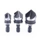 thumbnail image 1 of Jeu de 3 forets coniques hexagonaux 1/4" 12/16/19 mm pour bois et métal à changement rapide, 1 of 4