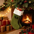 thumbnail image 4 of Christmas Stockings, Classic Xmas Stocking with Hanging Loop, Gift Bag for Fireplace Mantel, Tree and Family Holiday Decor, 4 of 6