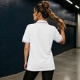 thumbnail image 4 of Summer Polo Shirts for Women Golf Button Collared Short Sleeve Tops Lightweight Work Blouses, M, 4 of 5