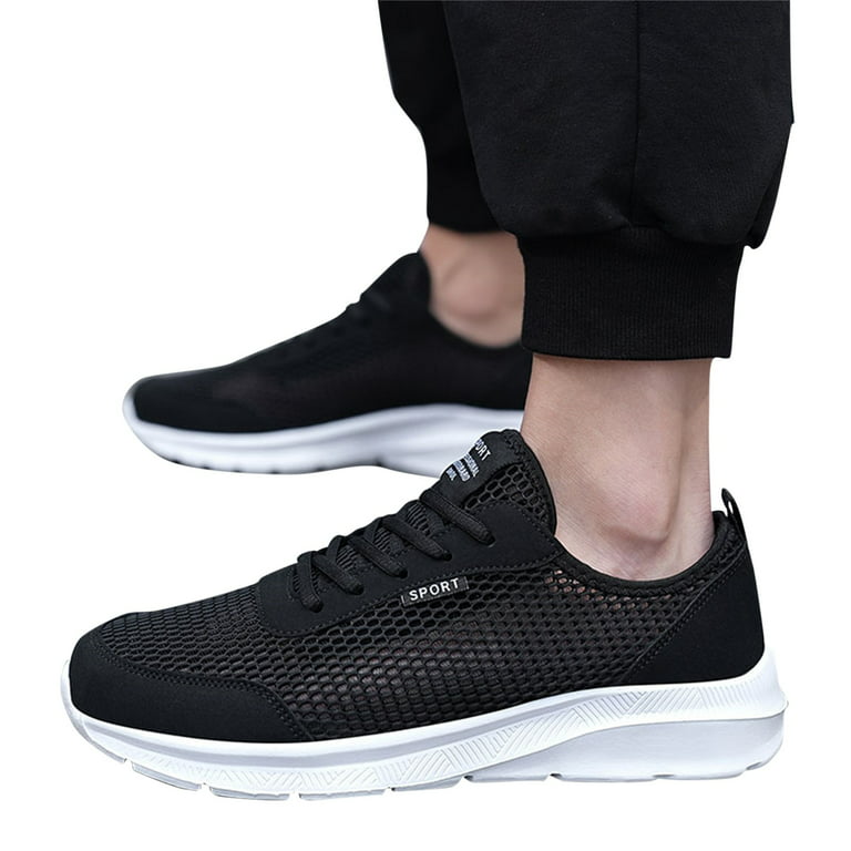  Mens Running Shoes Blade Sneakers Mesh Breathable Lightweight  Tennis Walking Gym Shoes for Men Black 7