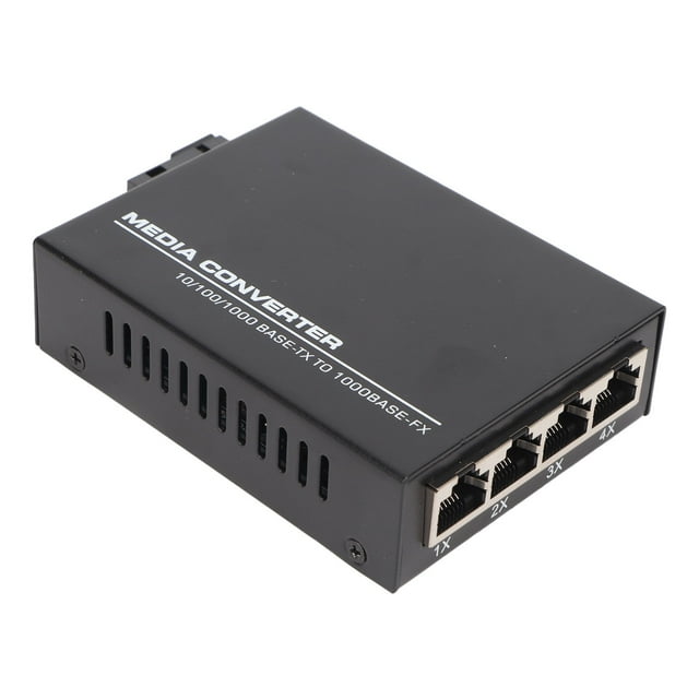 Convertidor de Medios Ethernet Monomodo, 10/100/1000m, Convertidor de Medios Ethernet de Diseño Compacto, Extensión de 25km, Plug and Play, Puerto RJ45, Indadores LED