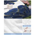 thumbnail image 6 of Navy Blue Gold Beach Towels Oversized Super Absorbent, Abstract Line Art Troditional Ink Painting Lightweight Bath Towel Quick Dry Sets For Bathroom/Pool/Rv Camping/Beach Play/Gym Room/Picnic 23"x47", 6 of 8