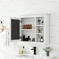 thumbnail image 5 of Pusnapku 29" Medicine Cabinet with Mirror, Modern Bathroom Wall Mounted Cabinet with Adjustable Shelves,Open Storage, Wood over The Toilet Organizer, 5 of 9