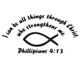 Philippians 413 Fish Do All Things w/Christ Religious Wall Window