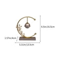 thumbnail image 3 of Adorno de Cristal Geométrico Metálico, Escultura Decorativa para Mesa, Arte en Hierro con Color Dorado, 20.5 x 12.5 x 4 cm para Decoración de Hogar u Oficina., 3 of 6