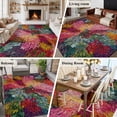 thumbnail image 6 of Colorful Dahlia Large Area Rugs 8x10 ft Modern Abstract Red Orange Flower Oil Painting Style Washable Rug Non Slip Indoor Carpet Absorbent Floor Mat for Living Room Bedroom Dining Room, 6 of 9