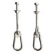 thumbnail image 1 of 2 Pack Weatherproof Hanging Chair Heavy Duty Metal Hook Support 300kg Ergonomic Outdoor Swing Suitable for Adults Kids, 1 of 5