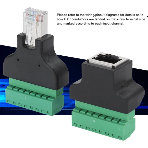 RJ45 Masculino Femenino Femenino, Adaptador de Mujer Masculina A 8 Pines, CCTV DVR CCTV Accesorio para Network Digital DVR Converter RJ45 Puertos de Video