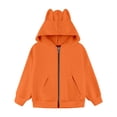 thumbnail image 3 of Mercatoo Girls Cotton Zip up Hoodi𝐞s Soft Lightweight Plain Jackets Sweatshirts with Pockets Kids Cute Casual Warm Coats, 3 of 4