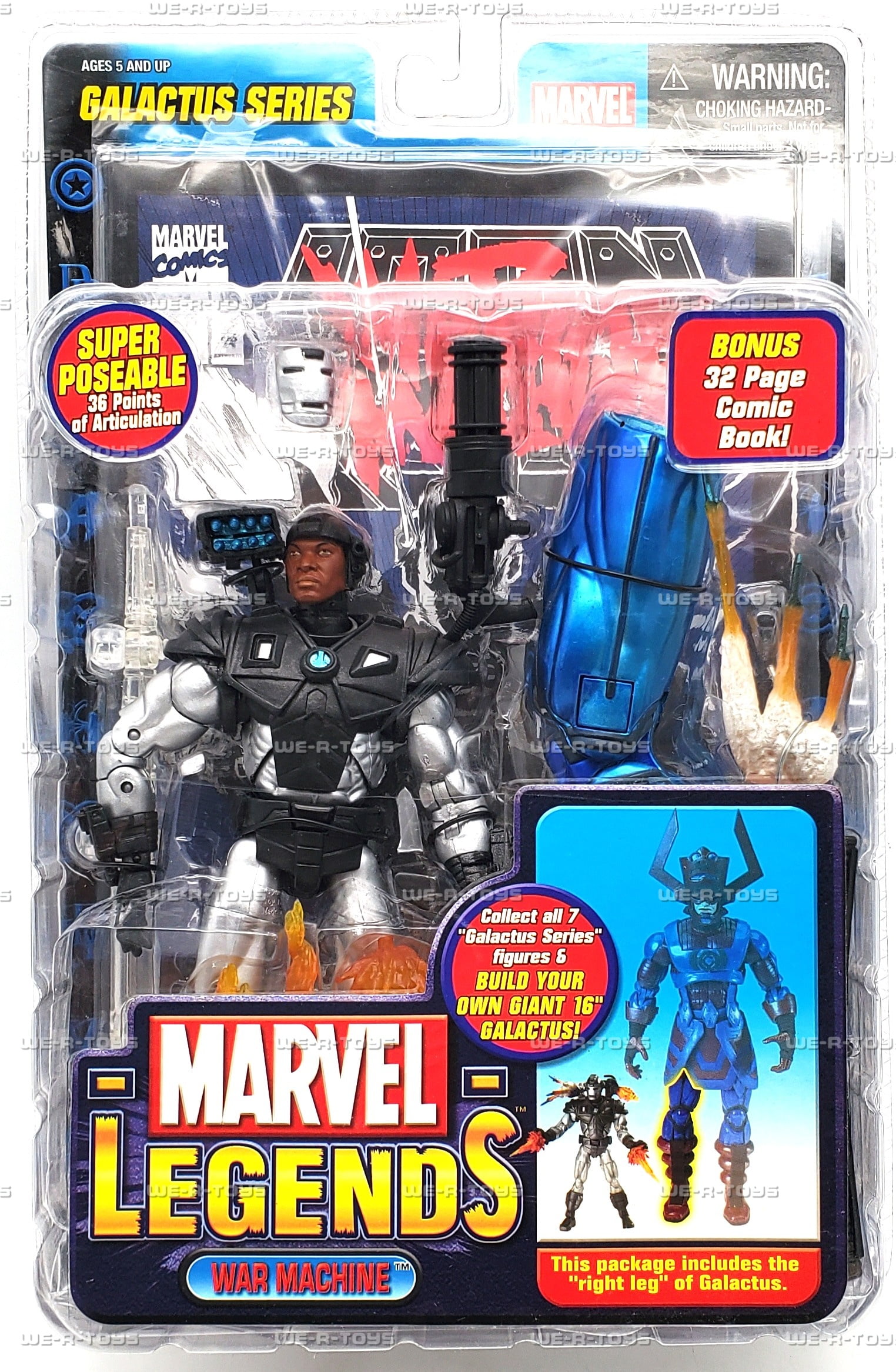 Marvel Legends War Machine Action Figure & Comic Book Galactus ToyBiz #71141