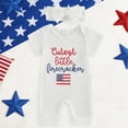 thumbnail image 2 of felwors Baby Girl Independence Day Outfit My First 4th of July Onesie Romper Ribbed Knit Jumpsuit with Headband,White,3-6 Months, 2 of 3