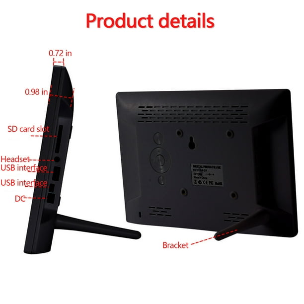 Smart Digital Photo Frame 10 in IPS Screen 1024x600 Resolution