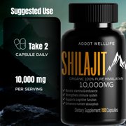 Pure Himalayan Shilajit Capsules 150 Count – 1000mg Extract – Fulvic Acid – Natural Energy Support
