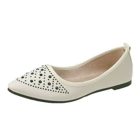 

GEZHEN Women s Round Toe Shallow Slip On Rhinestone Casual Shoes Breathable Fashion Leisure Slip on Outdoor Shoes Non Slip Low Top Platform Shoes