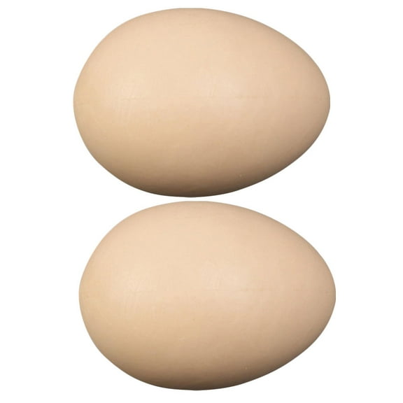 2 Pcs Imitation Eggs Models Faux Eggs Fake Chicken Egg Easter Eggs Decorative Fake Food Props DIY Blank Eggs