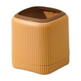 thumbnail image 2 of AuroraX Stylish Desk Mini Trash Can Orange Cute 1.9L Rectangle Wastebasket Plastic Easy-To-Clean Art Deco Trash Bin for Vanity Bathroom Bedroom, 2 of 6