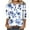 Dark Blue, variant on Fesfesfes Workout Shirts for Women Loose Fit Womens Fashion 3/4 Sleeve Retro Round Neck Easter Printed Loose Tops Blouse Lace Short Sleeve Tops for Women XS(US:2)