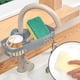 thumbnail image 4 of Organizador de fregadero de malla con escurridor, estropajo para lavavajillas, organizador de fregadero, escurridor de fregadero, estilo moderno, diseño de 2 niveles, metal resistente, para, 4 of 9