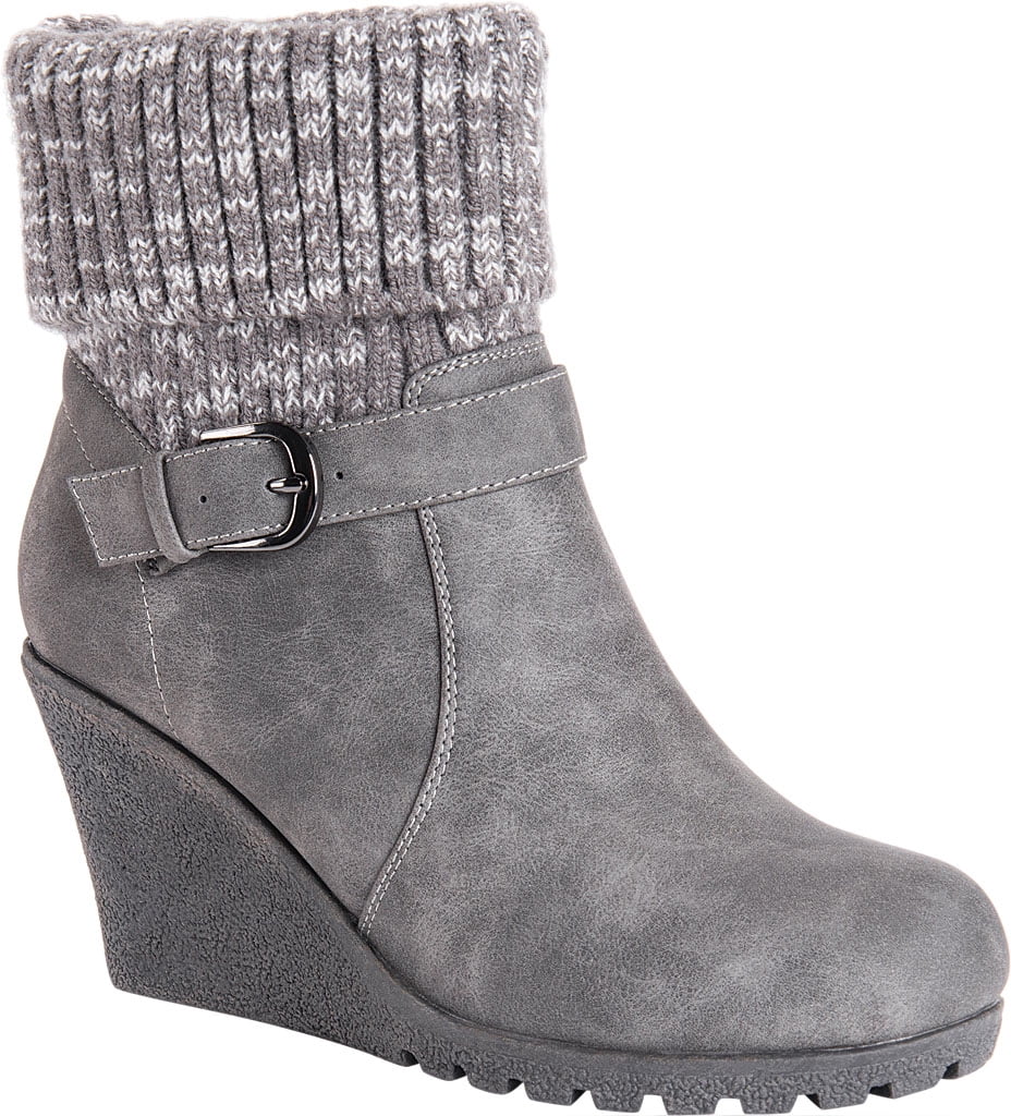 Women's MUK LUKS Georgia Bootie Grey 8 